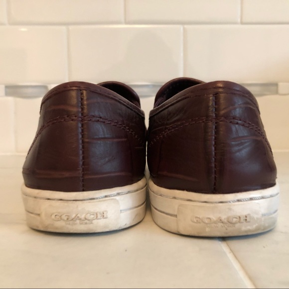 Coach burgundy slip on loafers - parkside - Picture 4 of 6